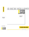 New Holland E215B and E245B Crawler Excavators Workshop Manual (87677762A)