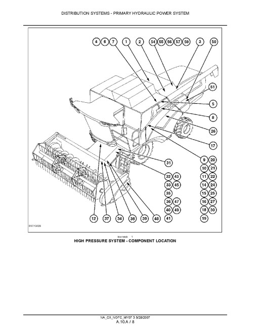 New Holland CX8070, CX8080 and CX8090 Combines Service Manual (87690997)