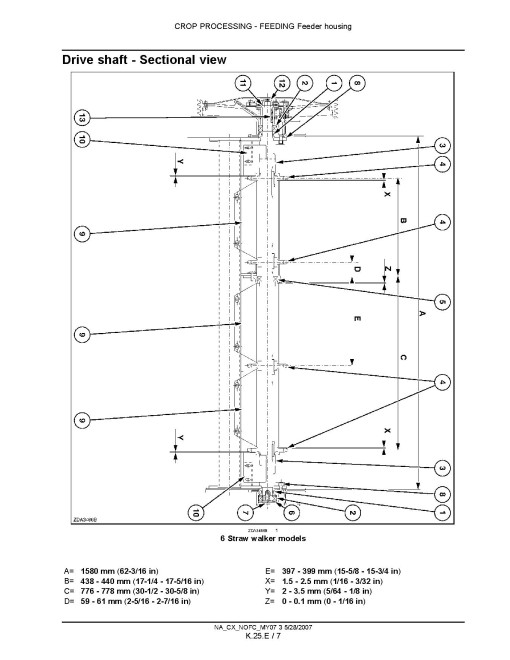 New Holland CX8070, CX8080 and CX8090 Combines Service Manual (87690997)