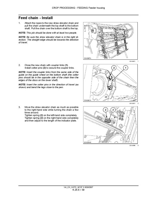New Holland CX8070, CX8080 and CX8090 Combines Service Manual (87690997)