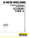 New Holland E27B SR (SN from 5-16540) Tier 4 Compact Excavators (North American Edition) Service Manual (S5PV0020E01EN-US)
