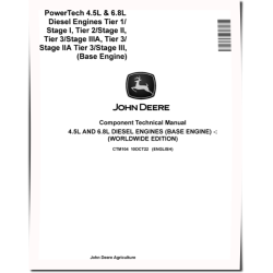 4045, 6068 Tier1/Stage I, Tier2/Stage II, Tier3/Stage IIIA, Tier3/Stage IIA Tier3/Stage III Diesel Engines (Base Engine) Component Technical Manual (CTM104)