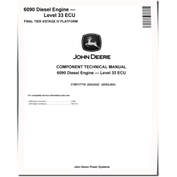 6090 FINAL TIER 4/STAGE IV Diesel Engines with Level 33 ECU Technical Manual (CTM117719)
