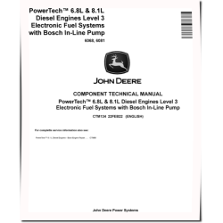 6068, 6081 Diesel Engines Engines Level 3 Electronic Fuel Systems with Bosch In-Line Pump Technical Manual (CTM134)