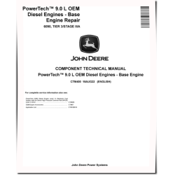 6090 Tier 3 / Stage IIIA Diesel Engines Base Engine Technical Manual (CTM400)