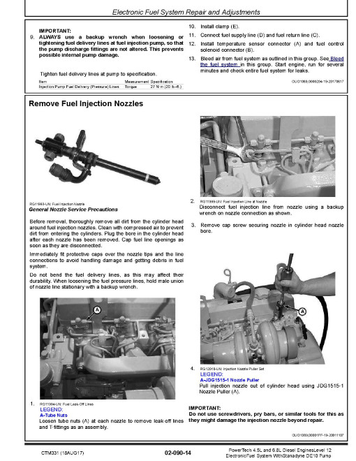 Powertech 4045, 6068 Diesel Engines Level 12 Electronic Fuel System with Stanadyne DE10 Pump Technical Manual (CTM331) Powertech 4045, 6068 Diesel Engines Level 12 Electronic Fuel System with Stanadyne DE10 Pump Technical Manual (CTM331)