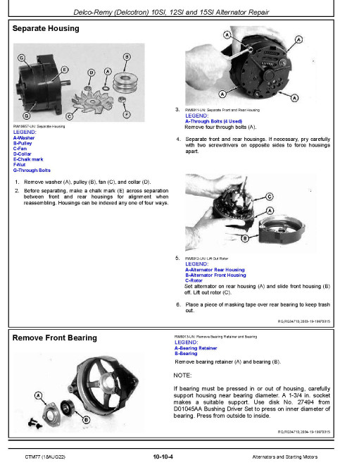 Powertech Alternators and Starting Motors Component Technical Manual (CTM77) Powertech Alternators and Starting Motors Component Technical Manual (CTM77)