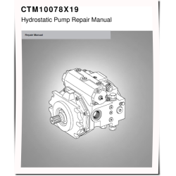 A4VG Axial Piston Variable Hydraulic Pumps Component Technical Manual (CTM10078X19)