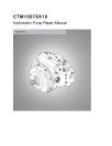 Rexroth A4VG Axial Piston Variable Hydraulic Pumps Component Technical Manual (CTM10078X19)