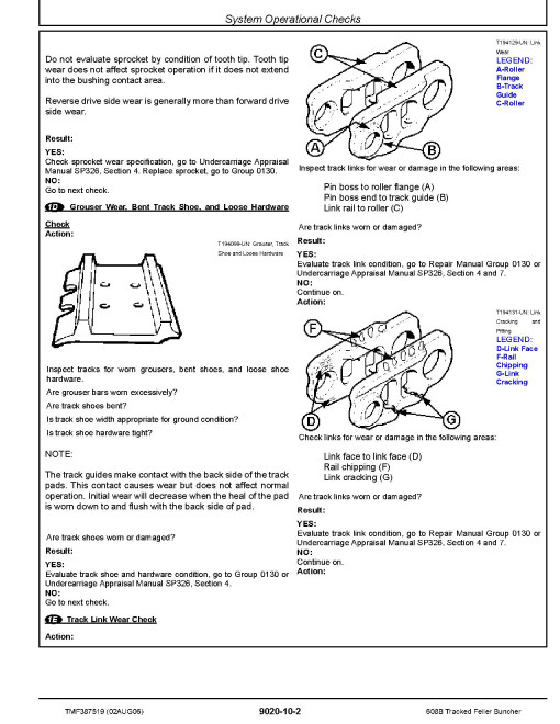 Timberjack 608B (PIN: WC608BX005014-) Tracked Feller Bunchers Operation and Test Manual (TMF387519)