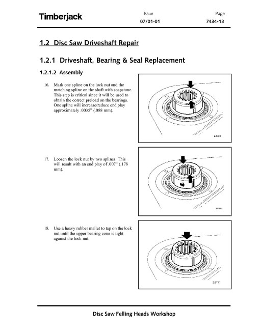 Timberjack FS20, FS22 and FS24 Felling Heads Technical Manual (TMF382053)