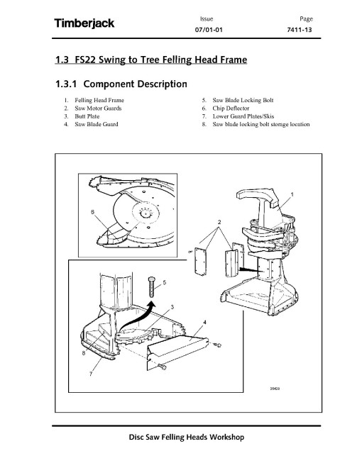 Timberjack FS20, FS22 and FS24 Felling Heads Technical Manual (TMF382053)
