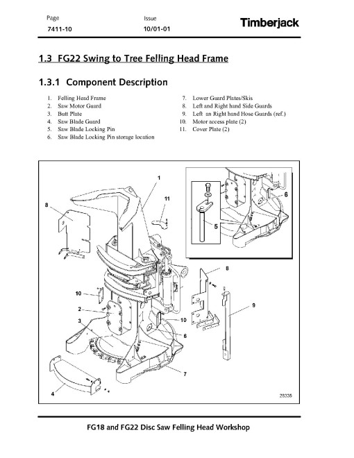 Timberjack FG18 (PIN: WCFG18X009001-) and FG22 (PIN: WCFG22X009001-) Felling Heads Technical Manual (TMF382270) Timberjack FG18 (PIN: WCFG18X009001-) and FG22 (PIN: WCFG22X009001-) Felling Heads Technical Manual (TMF382270)