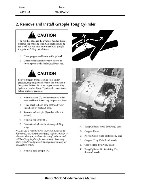 Timberjack 660D and John Deere 848G Grapple Skidders Technical Manual (TMF435521)