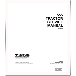 555 4WD Articulated Tractors Service Manual (40055520)