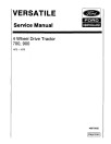 Versatile 700 and 900 4WD Articulated Tractors Service Manual (40070020)