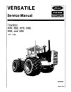 Versatile 835, 855, 875, 895, 935 and 950 4WD Articulated Tractors Service Manual (40083560)