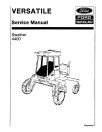 Versatile Swather 4400 Self-Propelled Windrowers Service Manual (40440015)