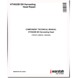 HTH622B Series III Harvester Heads Component Technical Manual (CTM10110)