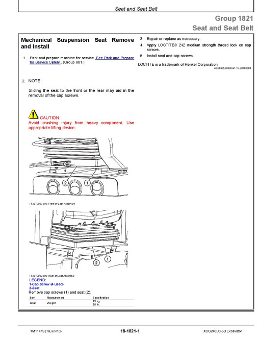 XCG 240LC-8B Crawler Excavators Repair Manual (TM11479) XCG 240LC-8B Crawler Excavators Repair Manual (TM11479)