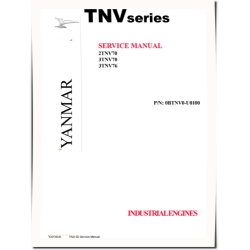 2TNV70, 3TNV70 and 3TNV76 Diesel Engines Service Manual (0BTNV0-U0100)