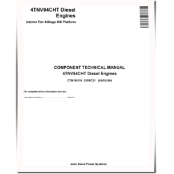 4TNV94CHT Interim Tier 4/Stage III B Diesel Engines Engine Technical Manual (CTM116319)