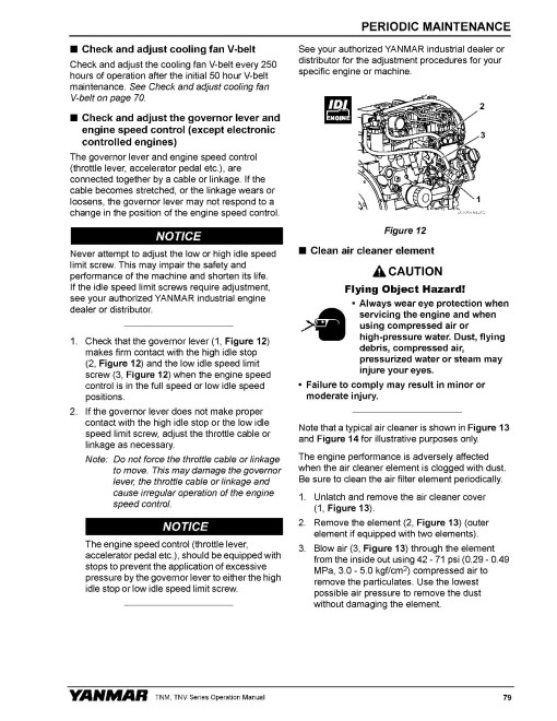 Yanmar 3TNM74F, 3TNV74F, 3TNV76F, 3TNV80F, 3TNV80FT and 3TNV88F Tier 4 Final, Stage 5 Diesel Engines Operators Manual (0ATN4-EN002A)