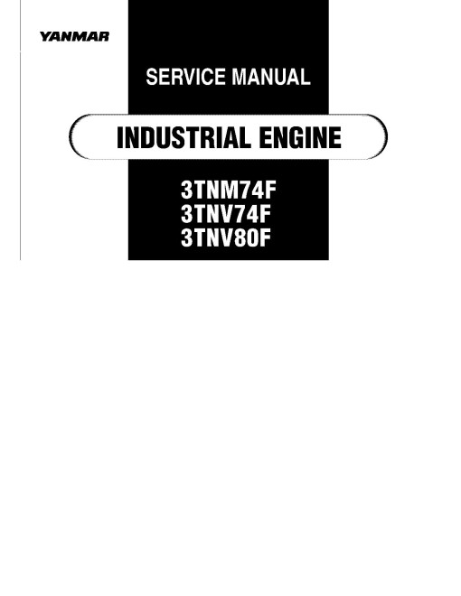 Yanmar 3TNM74F, 3TNV74F and 3TNV80F Diesel Engines Service Manual (0BTN4-EN0031)